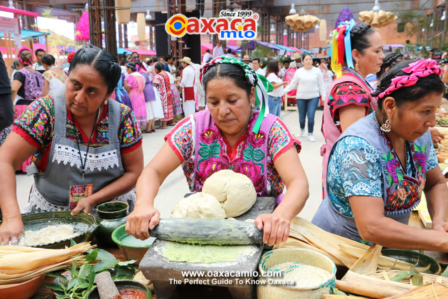 Oaxacan woman traditional cuisine